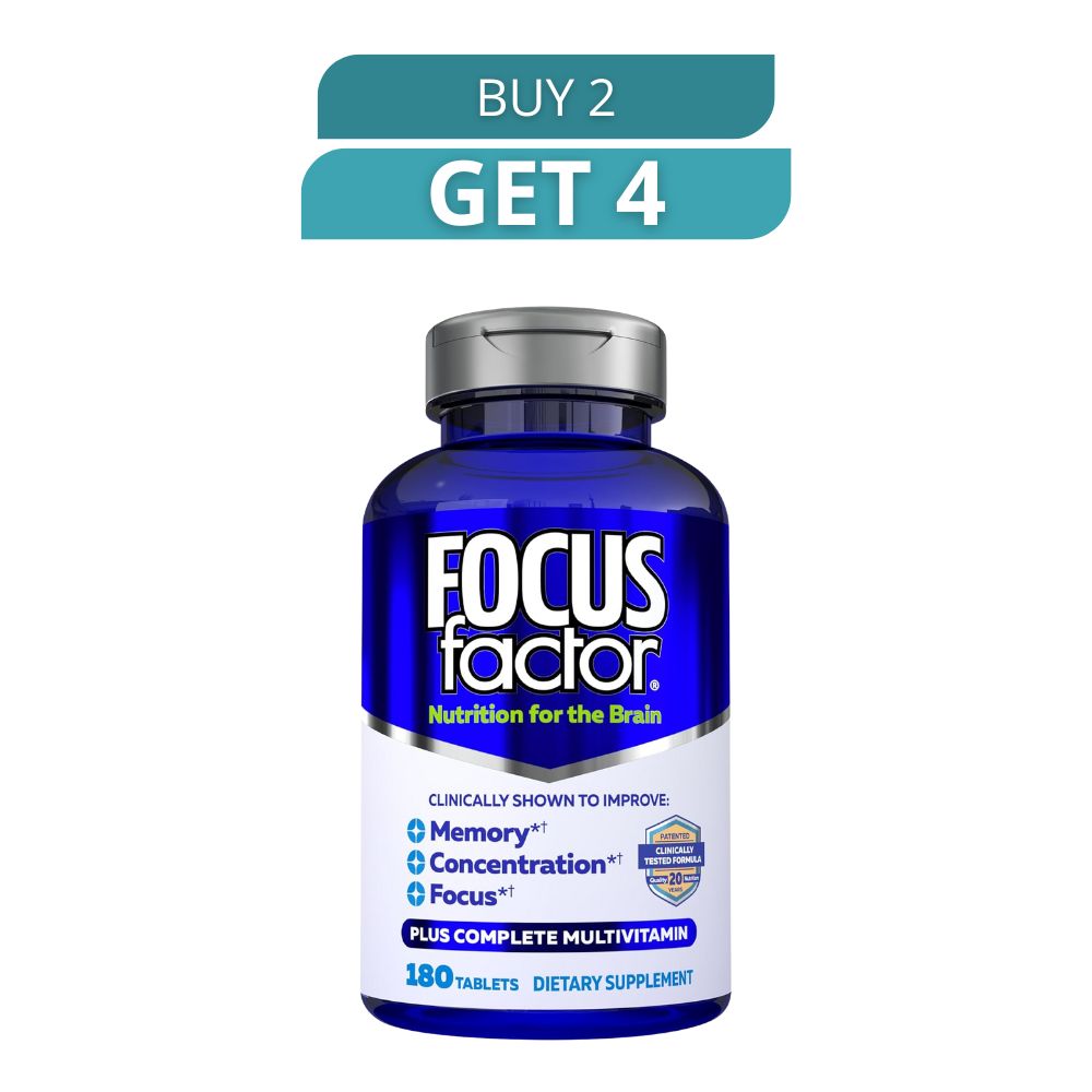 Focus Factor 180 Tablets - Dietary Supplement - Free Shipping