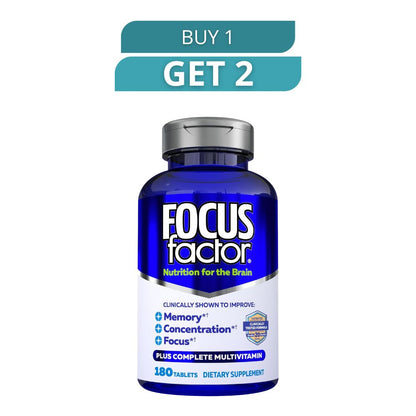 Focus Factor 180 Tablets - Dietary Supplement - Free Shipping